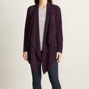Barefoot Dreams Calypso 436 Cardigan‎ Women’s Size S/M Purple Bamboo Knit Drape